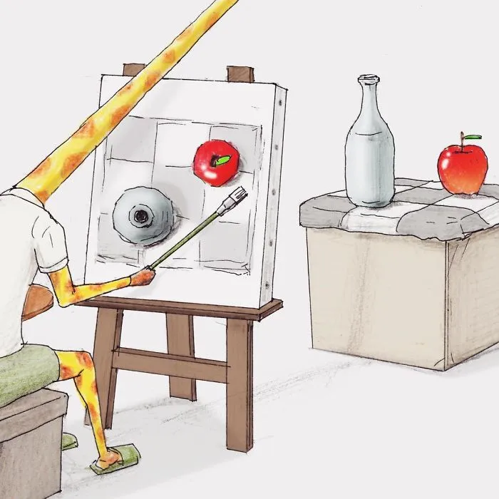 30 Funny Illustrations About Giraffes And Their Daily Life Struggles By Talented Japanese Artist Keigo