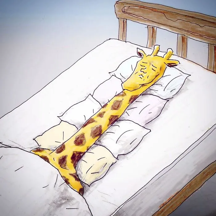 30 Funny Illustrations About Giraffes And Their Daily Life Struggles By Talented Japanese Artist Keigo