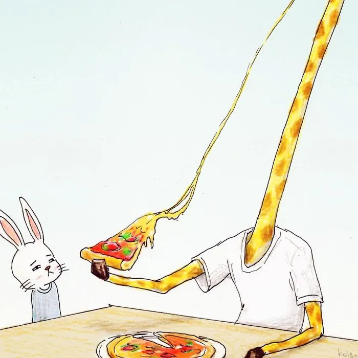 30 Funny Illustrations About Giraffes And Their Daily Life Struggles By Talented Japanese Artist Keigo