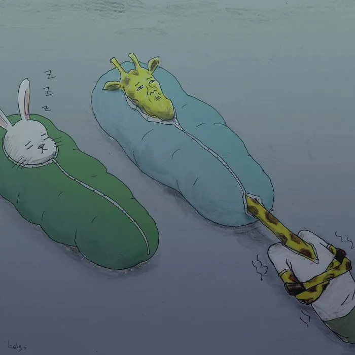 30 Funny Illustrations About Giraffes And Their Daily Life Struggles By Talented Japanese Artist Keigo