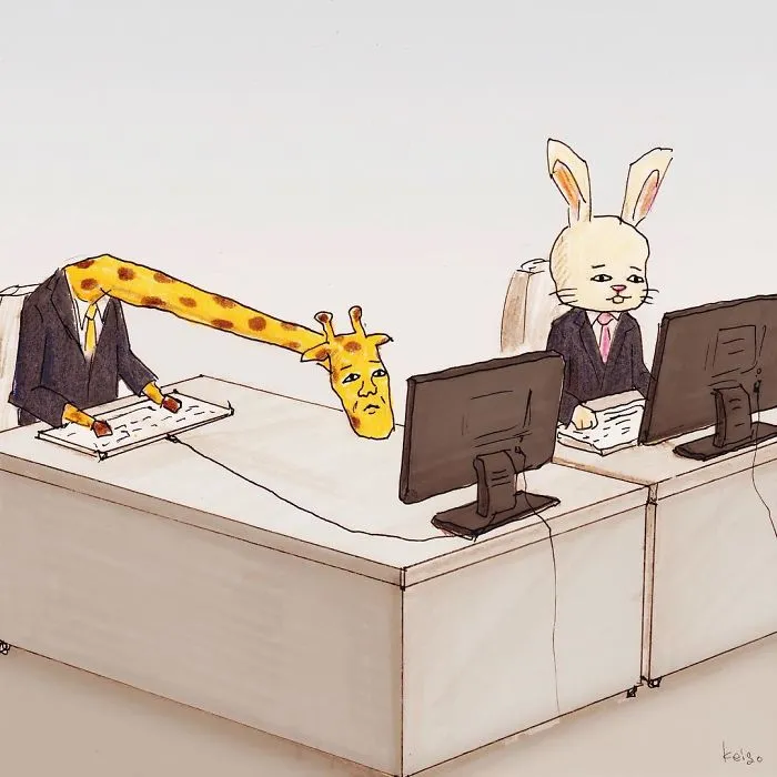 30 Funny Illustrations About Giraffes And Their Daily Life Struggles By Talented Japanese Artist Keigo