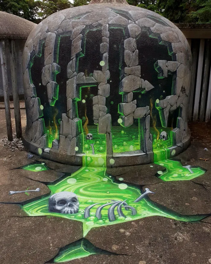 This Graffiti Artist Makes Walls Appear Transparent Using Nothing But Spray Paint