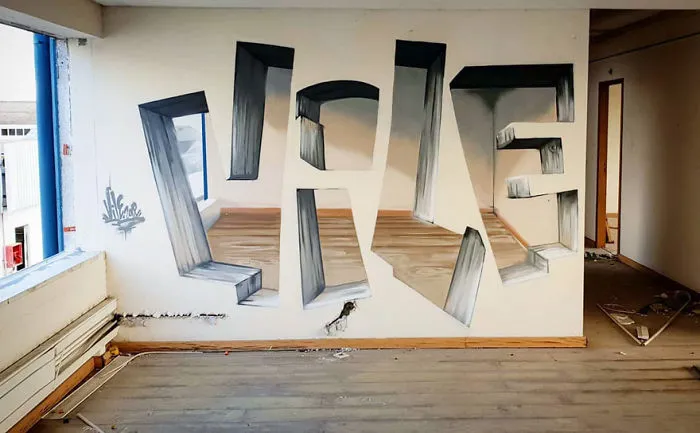 This Graffiti Artist Makes Walls Appear Transparent Using Nothing But Spray Paint