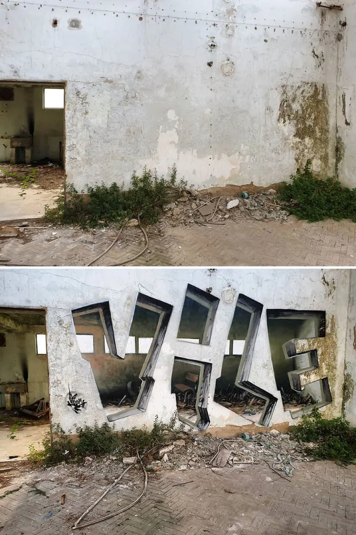 This Graffiti Artist Makes Walls Appear Transparent Using Nothing But Spray Paint