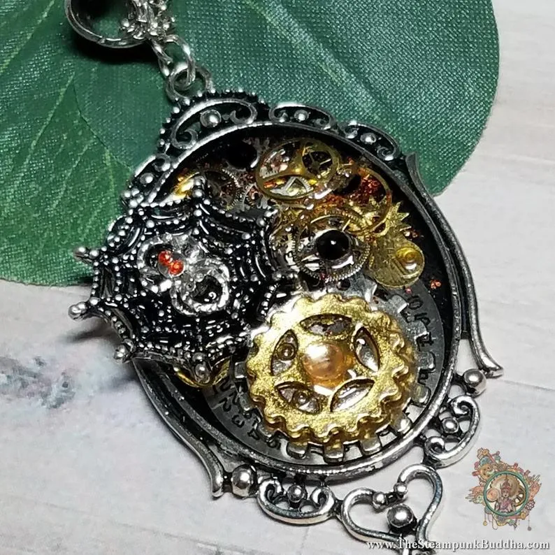 Artist In The Ozarks Turns Old Watch Parts Into Halloween Jewelry