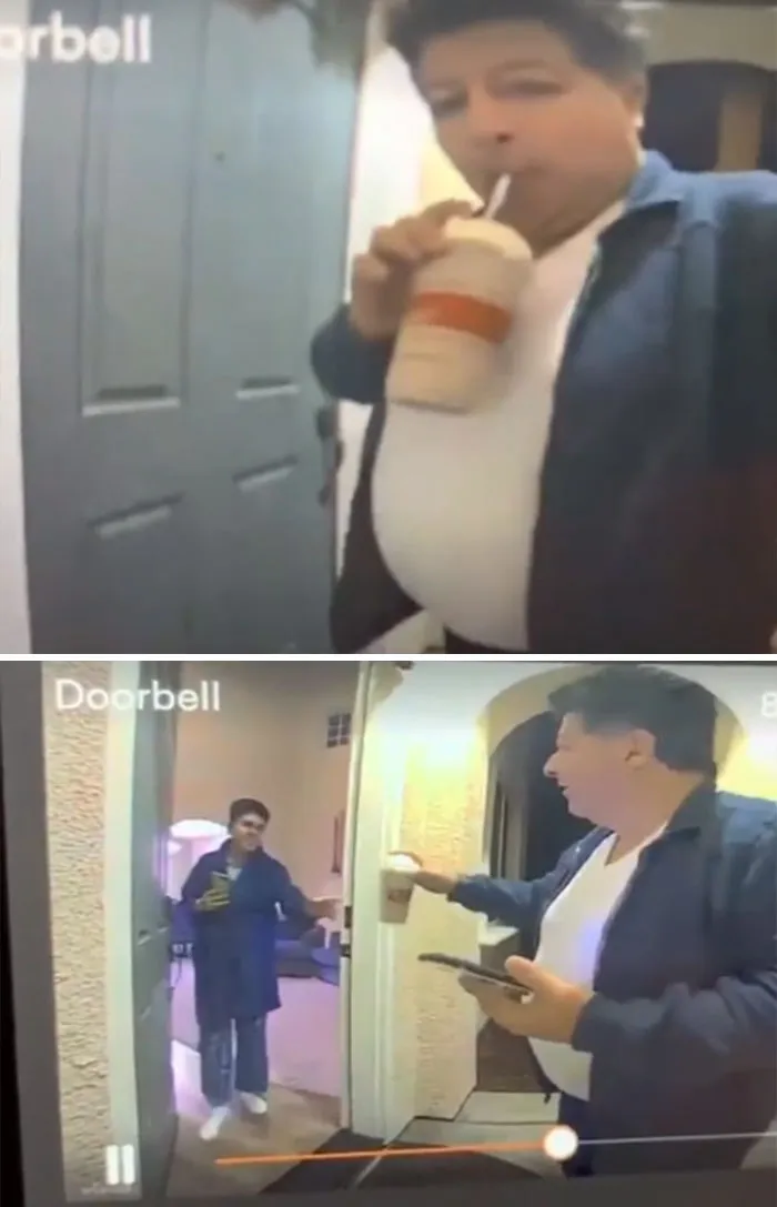 Sipping The Drink Before Delivery