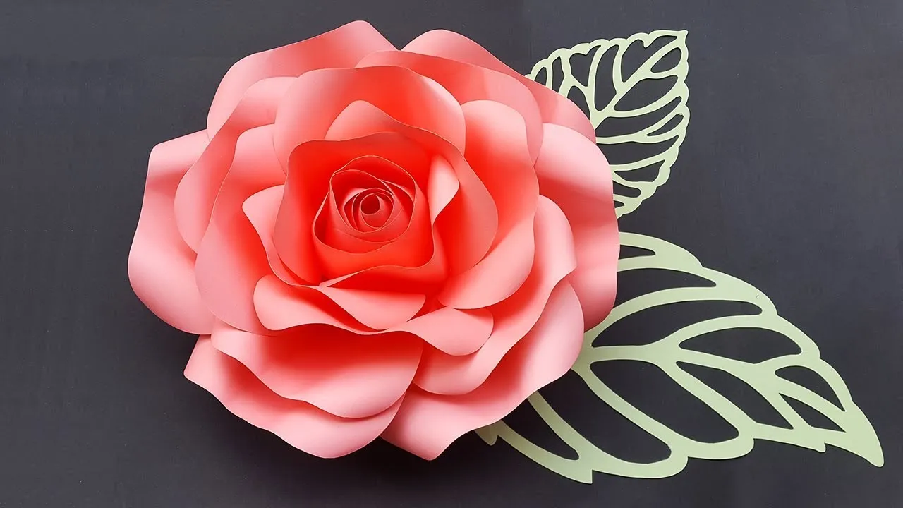 DIY Paper Rose Tutorial With Template | Large Size Paper Roses