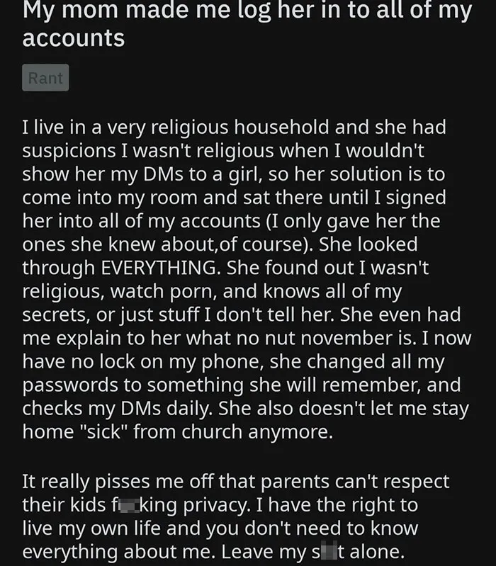 Mom Makes Son Show Her All Of His Social Media Accounts