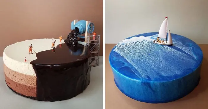 This Pastry Chef Transforms Plain Desserts Into Miniature Worlds And It's Too Sad To Eat