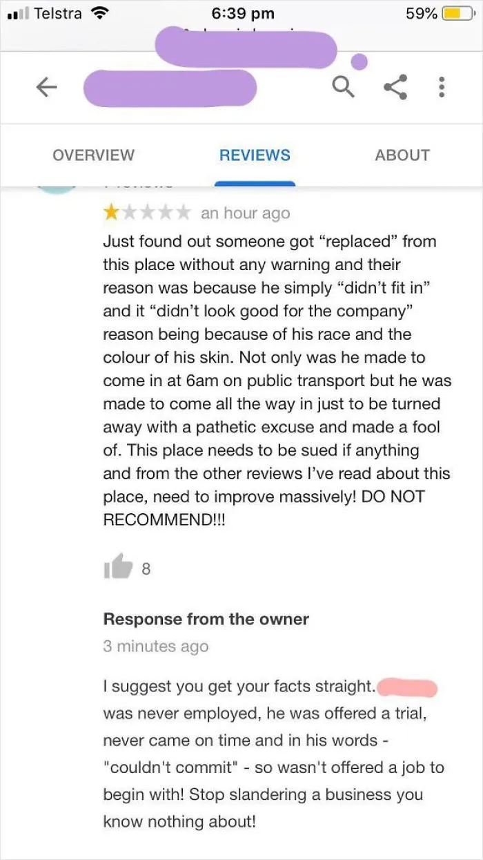 Employee’s Girlfriend Told A Facebook Group Of 60,000 People To Send Bad Reviews To A Small Business