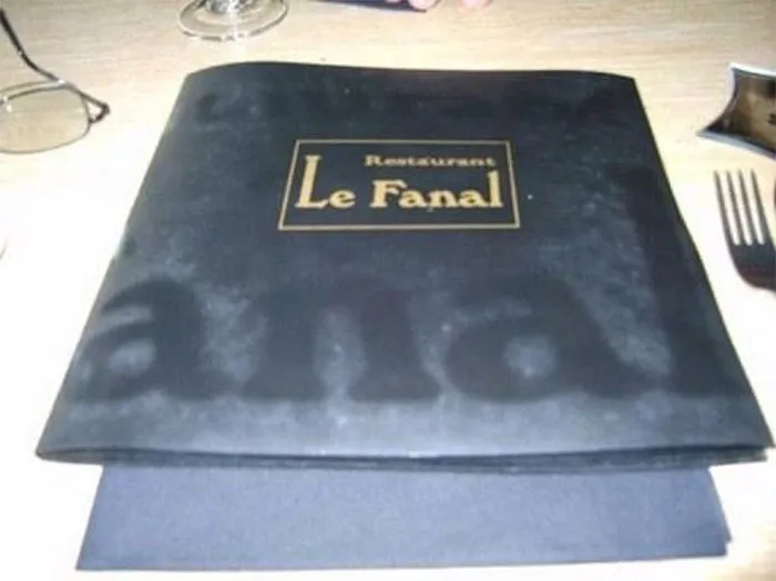 Menú de un restaurante francés