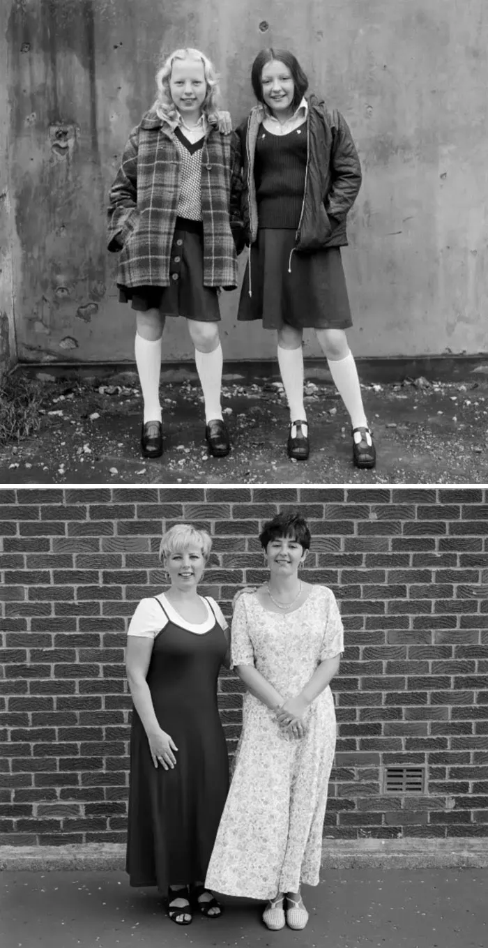 Christine Stauton y Christine Laughran (Right), 1974 y 1995