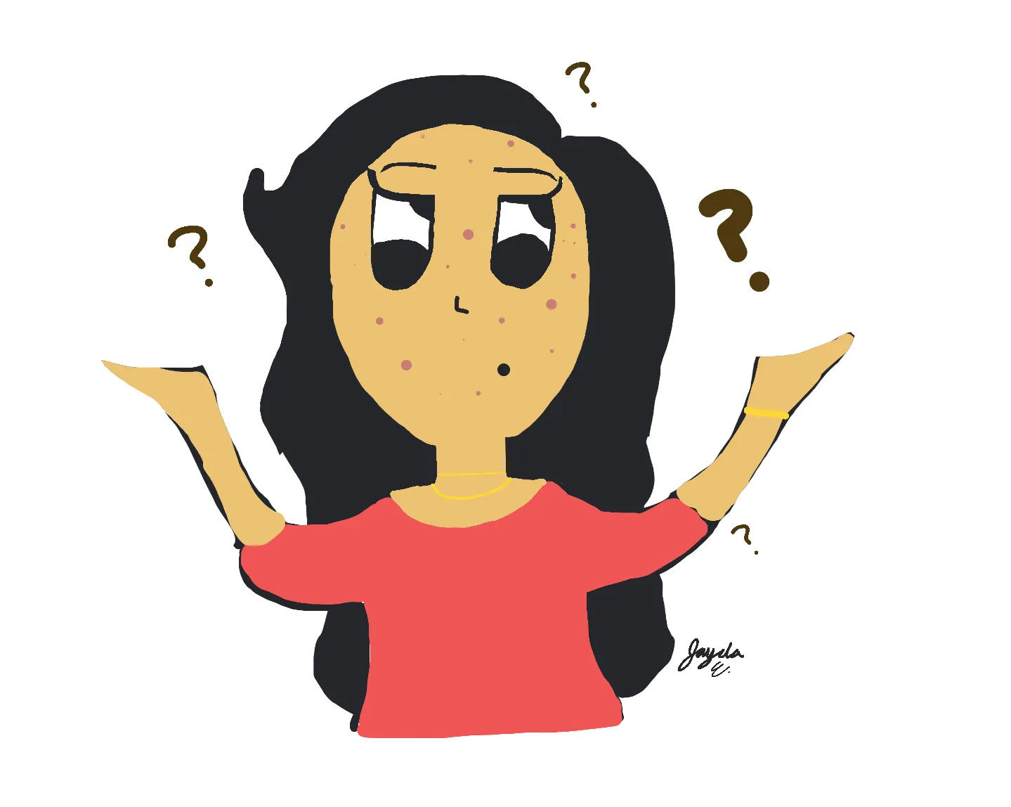 My Four Main Girl Problems (Not Drawn Good, But You Will Understand)