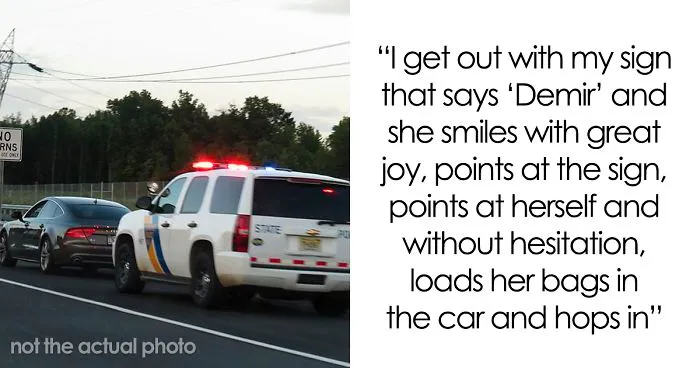 Guy Picks Up The Wrong Lady From The Airport, She Assumes She's Being Kidnapped Mid-Trip And Calls The Cops