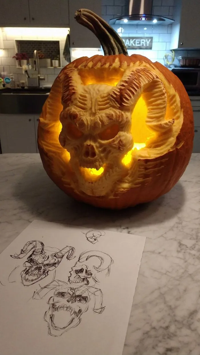 La calabaza tallada por mi marido