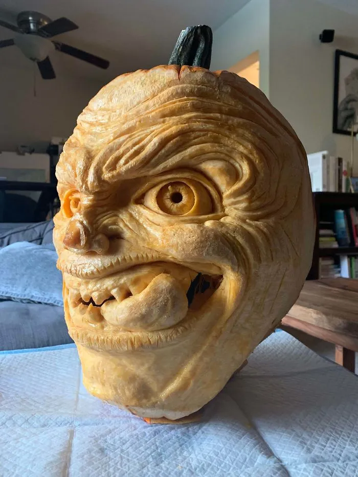Mi calabaza tallada este año