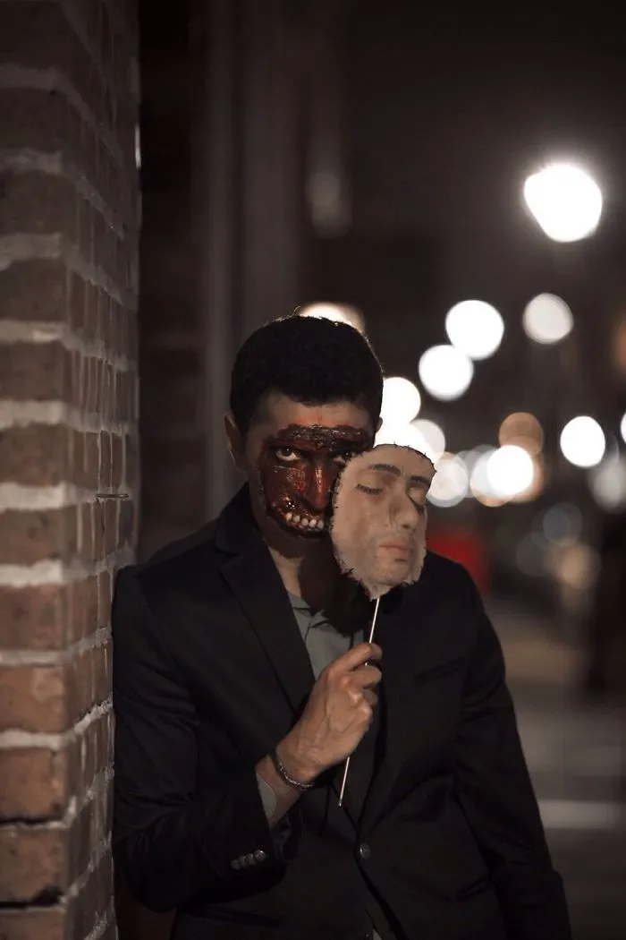 Creé Una Máscara De Mi Cara Para Halloween