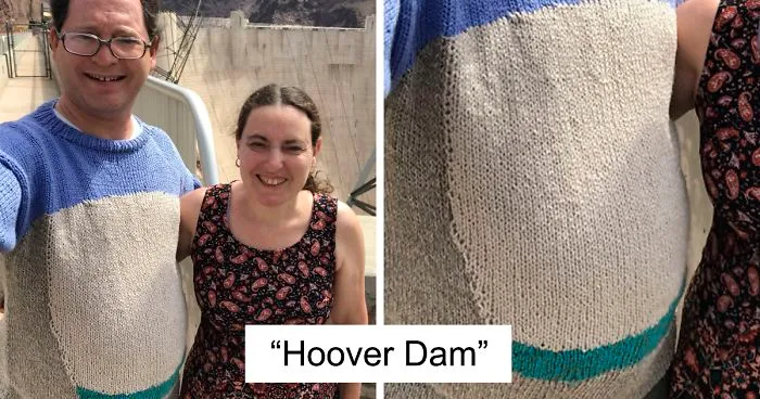 Guy Knits Sweaters Of Places And Then Goes To Those Places While Wearing Them (30 New Pics)
