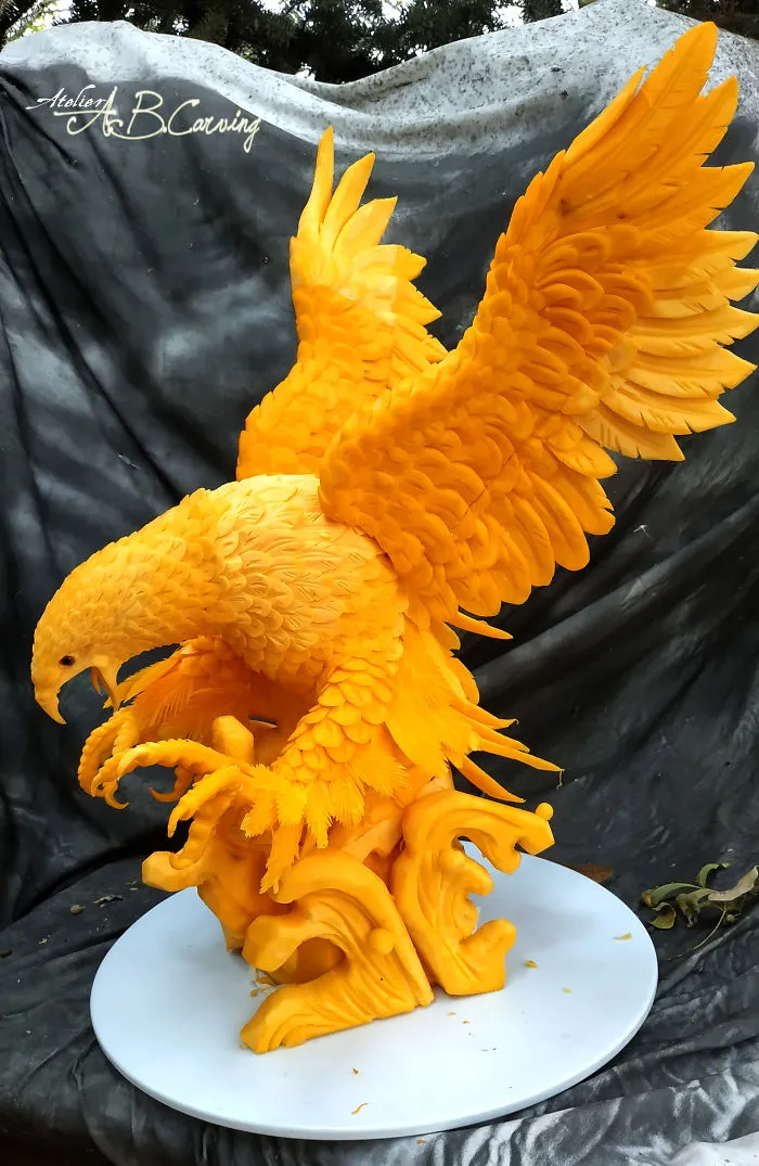 I Am A Fruit Carving Artist From Bulgaria And Here Are 26 Of My Alternative Halloween Pumpkins (New Pics)