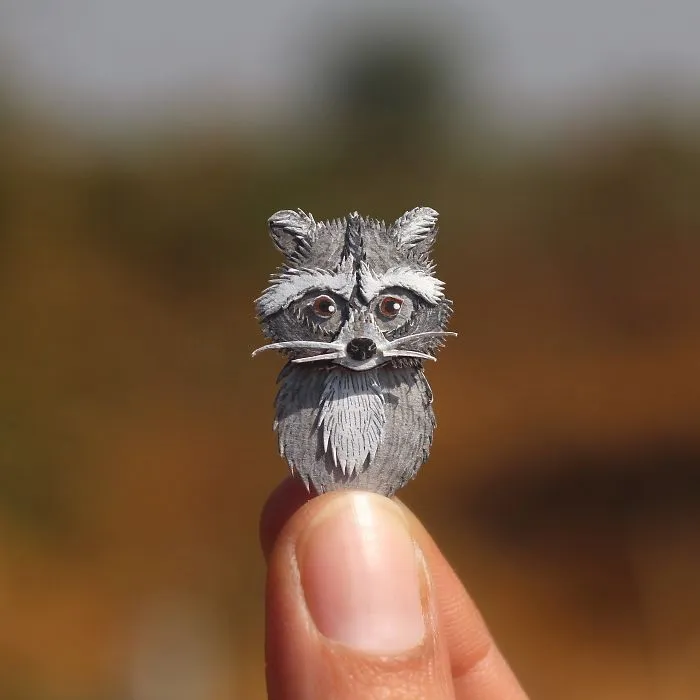 We Make Paper Cut Miniature Animals and One Takes 4 To 6 Hours To Complete