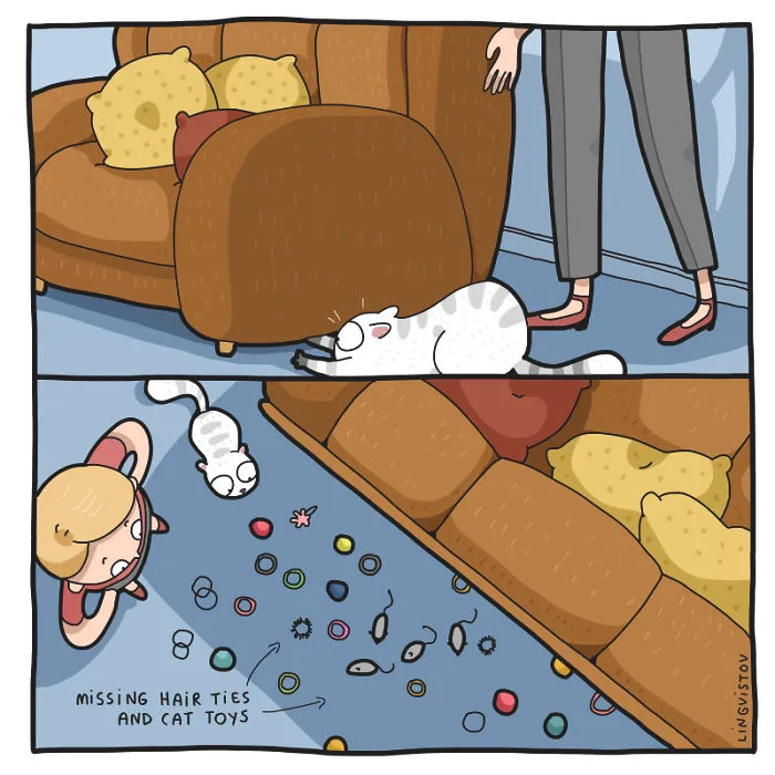 I Illustrate Hilarious Moments In The Life Of Every Cat Owner (40 New Pics)