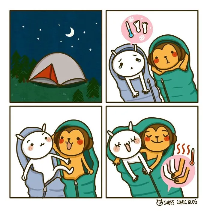 My 27 Wholesome Comics Show Moments Of Life With My Husband And Our Cat