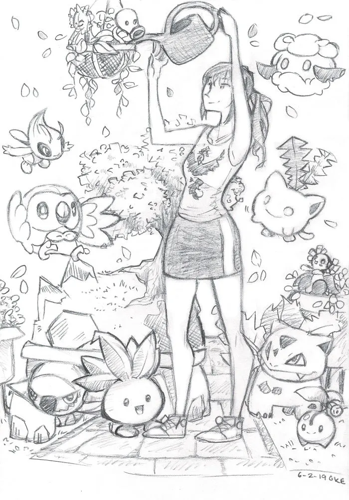Grass-Type - The Trainer's Name Is Chickie And She Is Based Off Of My Pokémon Go Avatar!