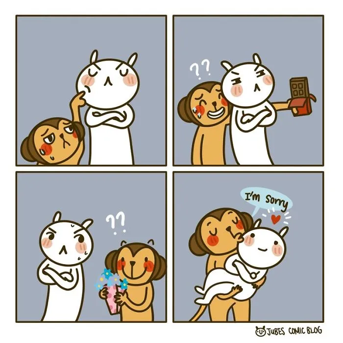 My 27 Wholesome Comics Show Moments Of Life With My Husband And Our Cat