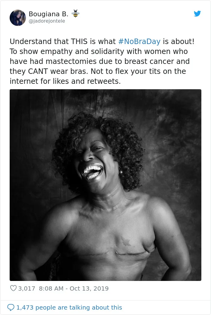 23 Powerful 'No Bra Day' Tweets That Raise Awareness About Breast Cancer