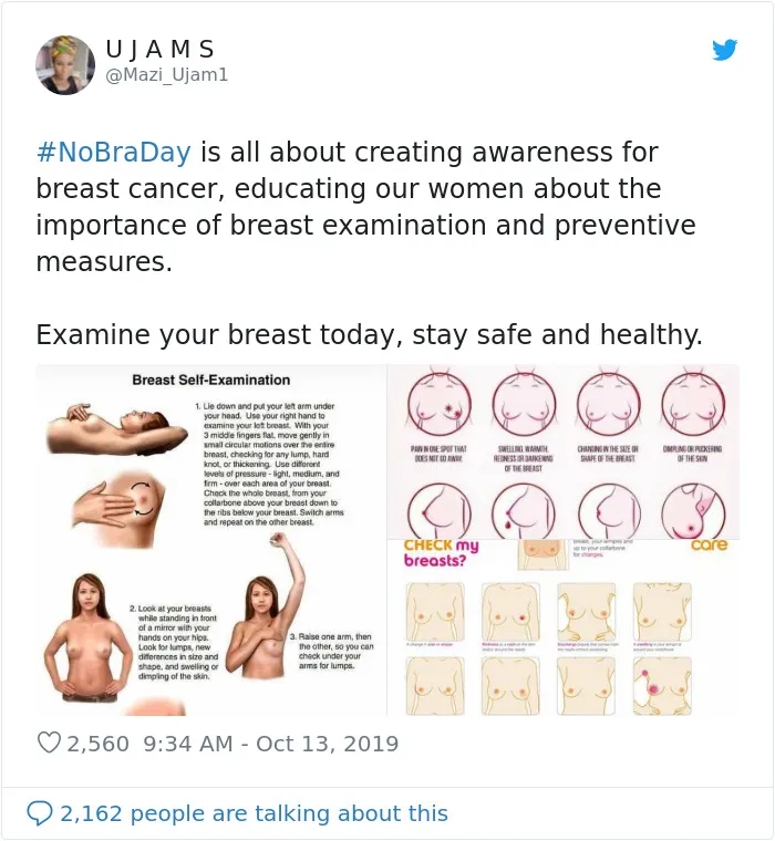 23 Powerful 'No Bra Day' Tweets That Raise Awareness About Breast Cancer