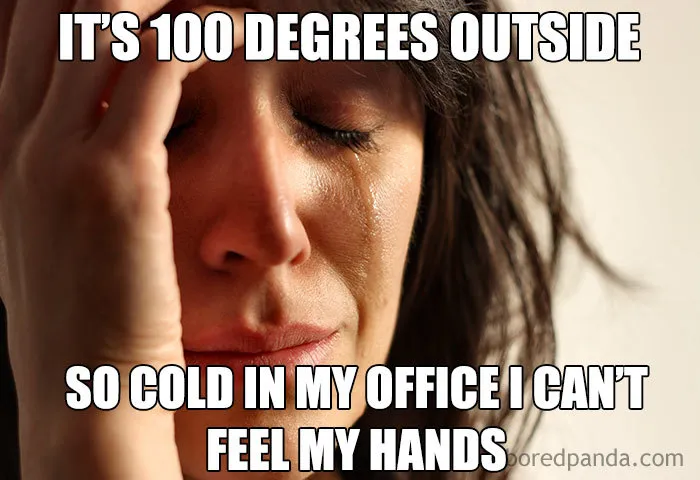 If You're Freezing In Your Office Then These 29 Memes Are For You