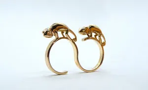 3D Printed Jewelry Of Frogs Doing Yoga And Nature/Fantasy Inspired Animals