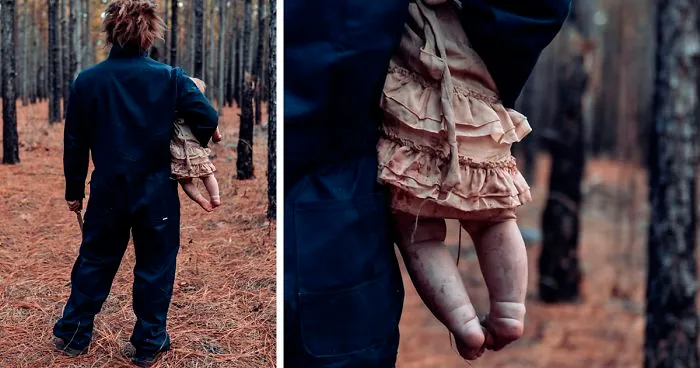 Mom Turns Her Baby Into A Zombie For A Horror Photoshoot And The Kid Absolutely Nails It