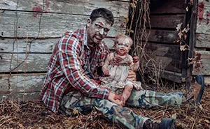 Mom Turns Her Baby Into A Zombie For A Horror Photoshoot And The Kid Absolutely Nails It
