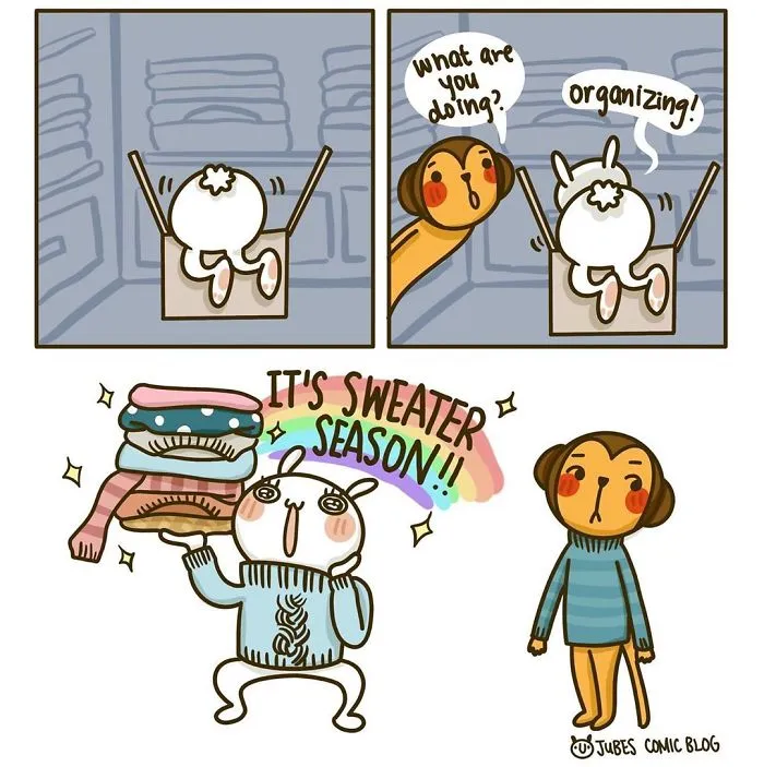 My 27 Wholesome Comics Show Moments Of Life With My Husband And Our Cat