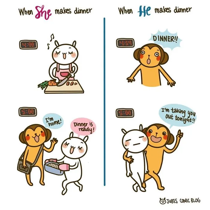 My 27 Wholesome Comics Show Moments Of Life With My Husband And Our Cat