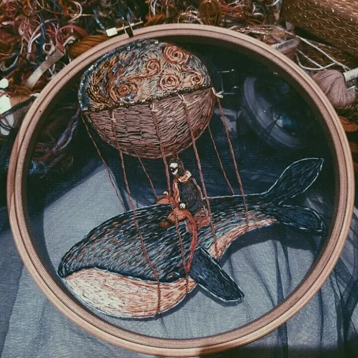 I Stitch Colorful Threads Into Tulle To Create a 3D-Effect On My Artwork (30 Pics)