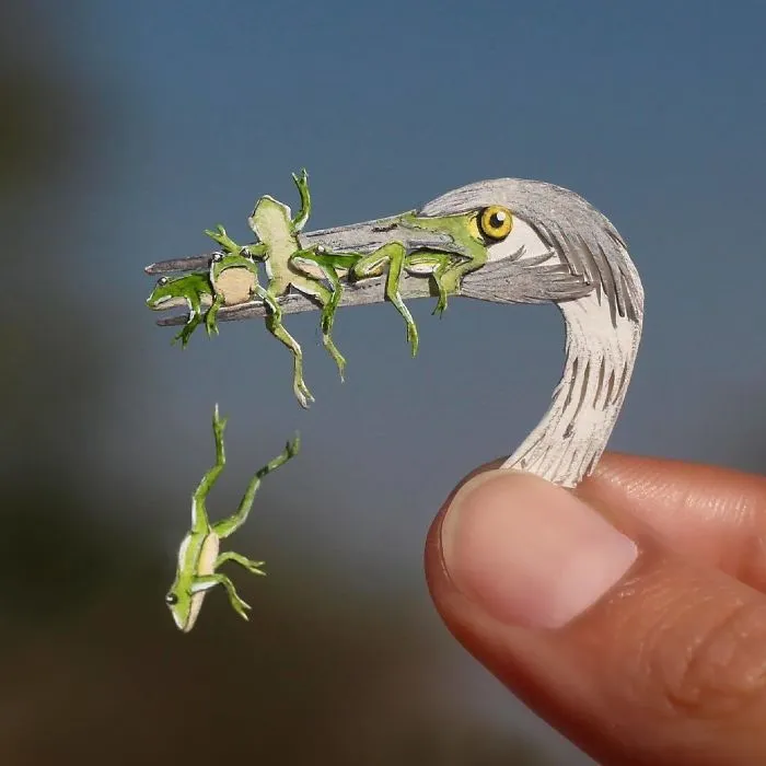 We Make Paper Cut Miniature Animals and One Takes 4 To 6 Hours To Complete