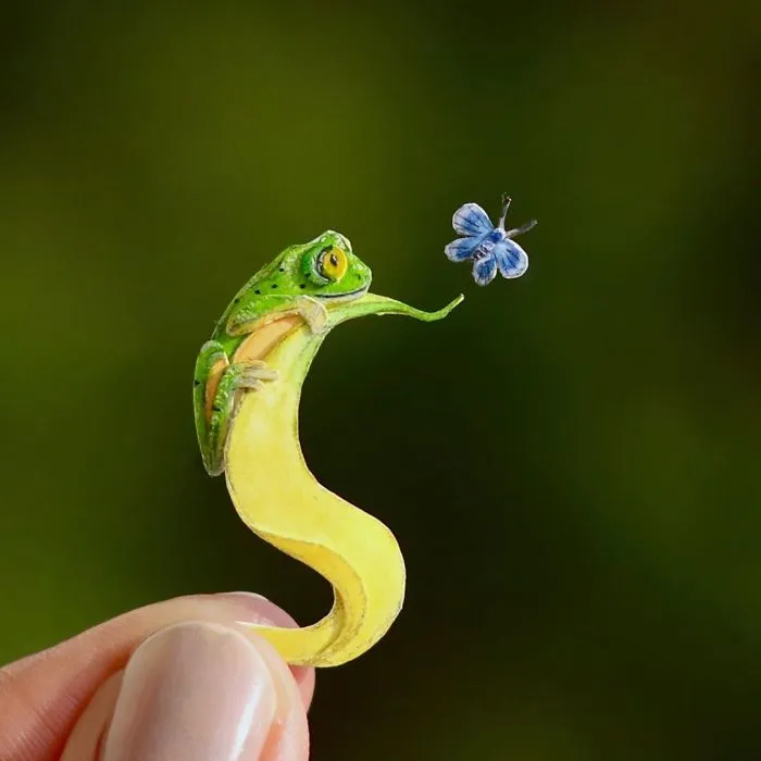 We Make Paper Cut Miniature Animals and One Takes 4 To 6 Hours To Complete
