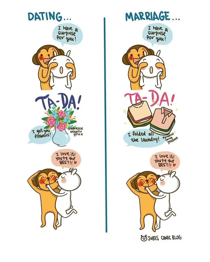 My 27 Wholesome Comics Show Moments Of Life With My Husband And Our Cat