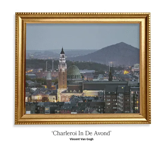 Charleroi, Belgium In The Style Of Van Gogh