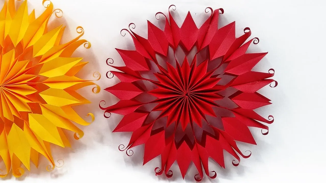 Easy Make 3D Christmas Paper Snowflakes | DIY Colorful Christmas Decor Tutorial | Christmas Decor Ornaments