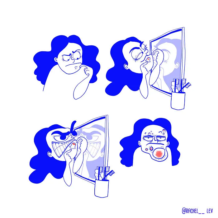 Creo Divertidas Ilustraciones A Todo Color Para Reírme De Los Problemas A Los Que Damos Demasiada Atención Las Mujeres (20 Fotos)