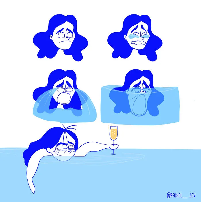 Creo Divertidas Ilustraciones A Todo Color Para Reírme De Los Problemas A Los Que Damos Demasiada Atención Las Mujeres (20 Fotos)