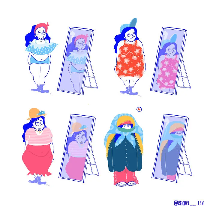 Creo Divertidas Ilustraciones A Todo Color Para Reírme De Los Problemas A Los Que Damos Demasiada Atención Las Mujeres (20 Fotos)