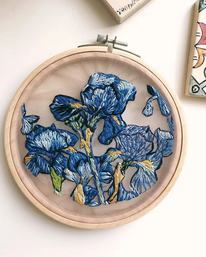 I Stitch Colorful Threads Into Tulle To Create a 3D-Effect On My Artwork (30 Pics)