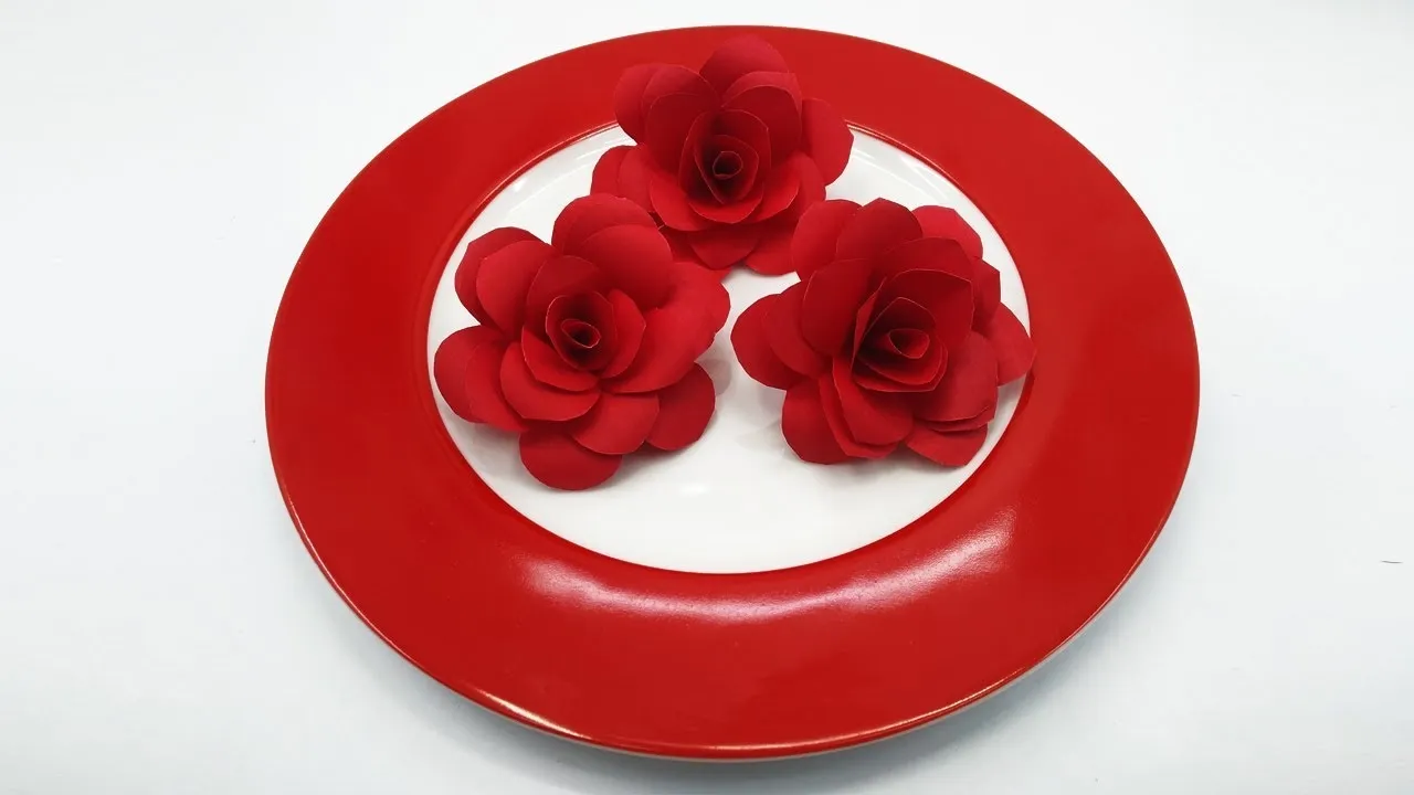 Beautiful Rose Paper Flower Easy Making!