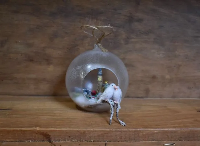 My 27 Animal Scenes Made From Needle Felted Animals And Ordinary Glass Baubles