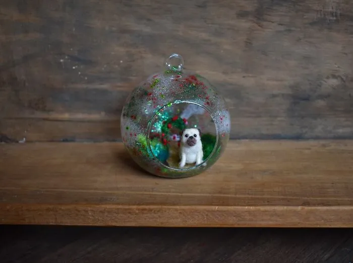 My 27 Animal Scenes Made From Needle Felted Animals And Ordinary Glass Baubles