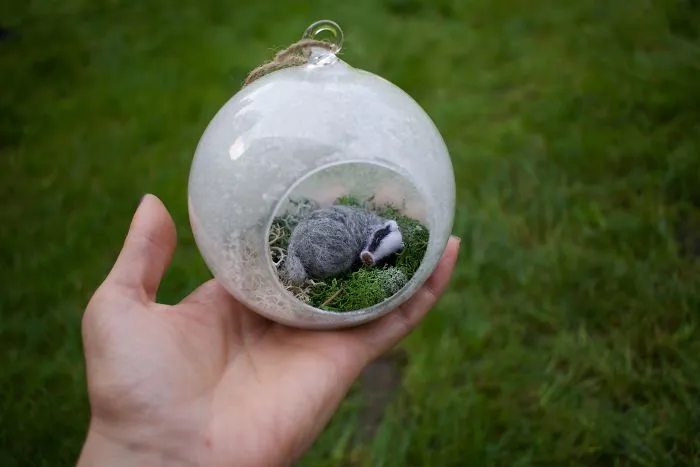My 27 Animal Scenes Made From Needle Felted Animals And Ordinary Glass Baubles